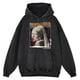thumbnail image 2 of Sudadera con capucha retro desgastada con diseño creativo y divertido de chica con pendientes de perlas para hombre, estilo hip hop, otoño, 100 % algodón, a la moda, 2 of 5