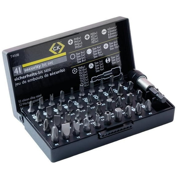 CK TOOLS - Security Screwdriver Bit Set, 41 Piece