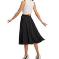 thumbnail image 2 of JWD Women's Skirts Flowy Maxi Skirt Summer Long Midi Length Casual Skirt Elegant Cool Dress with Pockets Black L, 2 of 10