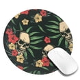 thumbnail image 2 of ZNDUO 2 Pack Round Mouse Pad Tropical Plant Skull Pattern 7.9" Small Non-Slip Rubber Gaming Mousepad Desk Mat for Home Office, 2 of 7