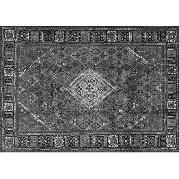 Ahgly Company Indoor Rectangle Persian Gray Traditional Area Rugs, 6' x 9'