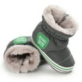 thumbnail image 4 of Baby Boys Girls Snow Boots, Toddler Infant Winter Warm Waterproof Prewalker Crib Shoes, 4 of 7