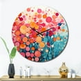 thumbnail image 1 of Designart "Oasis of Coral II" Abstract Landscape Oversized Wall Clock, 1 of 6