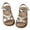 Silver, variant on Girls Open Toe V Shape Pearl Decor Ankle Strap Sandals Soft Rubber Flat Summer Casual Shoes for Daily Walking Beach Party Outdoor Play