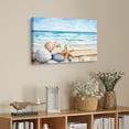 thumbnail image 4 of Beach Wall Decor Seaside Conch Rustic Landscape Ocean Canvas Art Wall Decor For Bedroom Livingroom Office, 4 of 7