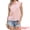 Pink, variant on DARING DIVA Women's Cute Floral Tops Ruffle Cap Sleeve Button Down Dressy Shirts XS Pink
