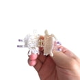 thumbnail image 4 of Pinza para el pelo XINYU con forma de tortuga marina acetato para niña paquete de 2 color blanco, 4 of 6