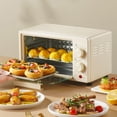 thumbnail image 4 of Horno multifuncional de 12 l con dos rejillas, color beige, control inteligente, calefacción de alta eficiencia, pequeño horno tostador para cocina doméstica., 4 of 13