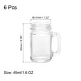 thumbnail image 2 of Unique Bargains Verres à Shooter Mason avec Poignées, Lot de 6 45 Ml/1,6 OZ Mini Verres à Shooter Mason Réutilisables, 2 of 6