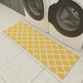 thumbnail image 4 of Ottomanson Trellis Kitchen Runner Rug 2'2" x 6' - Non Slip Low Pile Carpet, Yellow, 4 of 13