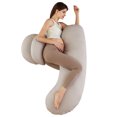 thumbnail image 6 of Eurhowing Large Body Pillow, Breathable Full Body Pillow for Side Sleeper, Soft Long Bed Pillow for Adults, 34"×36", Khaki, 6 of 6