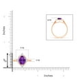 thumbnail image 3 of ANGARA Natural Oval 1.15 ct Amethyst Compass Ring with Diamond Halo in 14K Rose Gold for Women (Size-8x6mm) | February Birthstone, Anniversary, Jewelry Gift for Women | Natural Amethyst Ring, 3 of 8