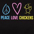 thumbnail image 3 of CafePress - Peace, Love, Chickens Women's Dark T Shirt - Women's Traditional Fit Dark T-Shirt, 3 of 4