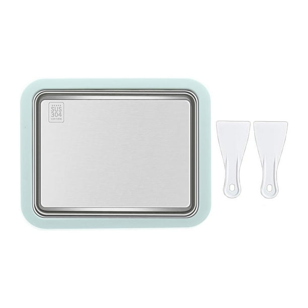 Máquina para hacer rollos de helado, máquina para hacer helados enrollados, bandeja de punto dulce, plato frío instantáneo, ideal para hacer helados enrollados, servicio suave congelado