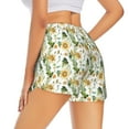 thumbnail image 3 of Goofa Bright Sunflowers Printed Women 2 in 1 Running Shorts,Quick Dry Athletic Workout Shorts,High Waisted Athletic Shorts with Liner Pockets-Small, 3 of 9