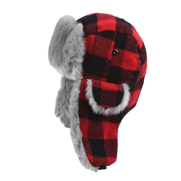 Men Women Winter Trapper Hat, Fleece Lined Cold Proof Ear Flap Hat, Adjustable Russian Hat for Extreme Cold Weather Outdoor and Daily Wear Grey
