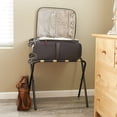 thumbnail image 2 of Household Essentials 2126-1 Portaequipajes plegable | Montura negra con correas caqui, 2 of 5