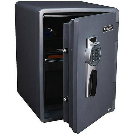 First Alert Fire Resistant Electronic Lock Standalone Safe Gray