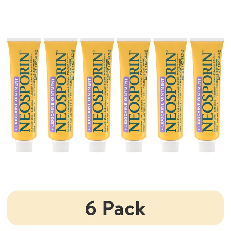 + Lidocaine Pain Relief Triple Antibiotic, 6 Pack photo 1