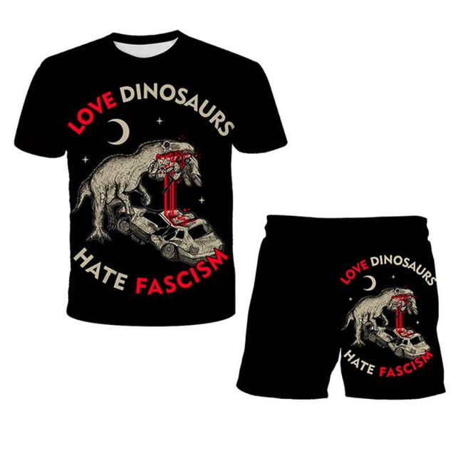2023 año verano Jurassic World Dominion moda niño niña pantalones cortos ropa niños camiseta ropa niños 1-14 años ropa Suit6T Gao Jinjia LED