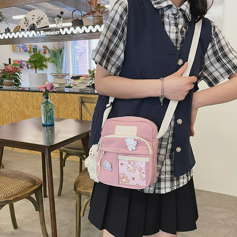Pinfect Japanese Shoulder Bag Nylon Cute Transparent Kawaii Girls Student  Messenger Bags