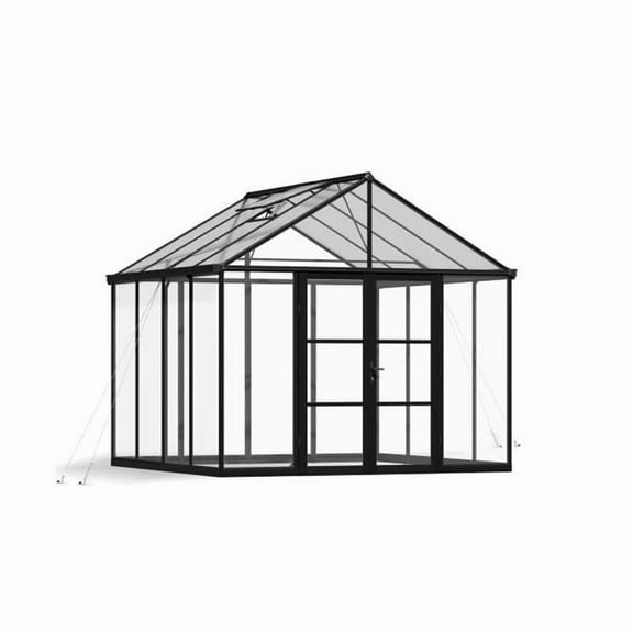 Canopia - Palram HG5728 10 x 10 ft. Aria Greenhouse, Black Frame & Clear Roof