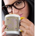 thumbnail image 2 of 3drose, Baby Bear Faces Trimmed with Yarn, Yellow and Purple, 11oz Two-tone Yellow Mug, 2 of 6