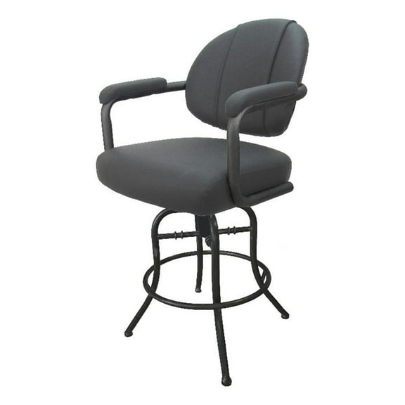 Swivel Tilt Metal Counter 26" Bar Stools - M-70 - Grey Vinyl - Grey