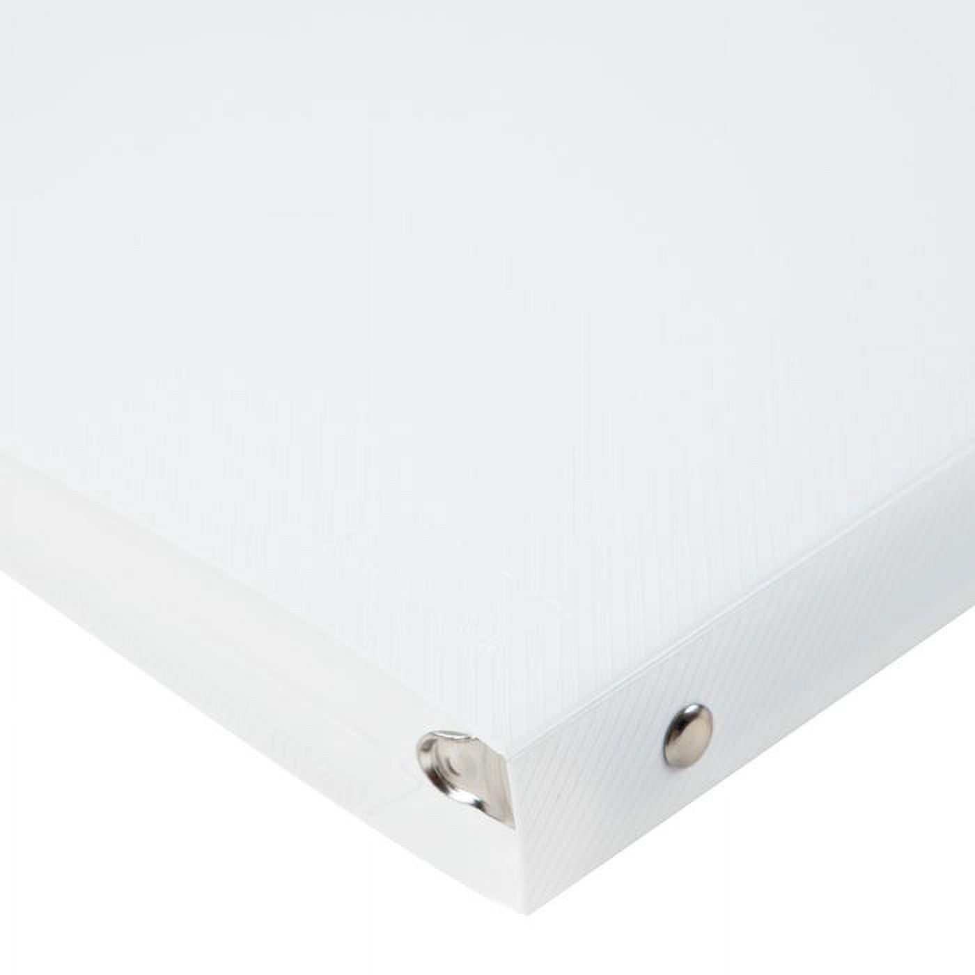 JAM Paper Plastic Binder, 11.5 x 10.25 x 1/2 in, White, 1 Pack