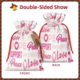 thumbnail image 2 of Naloa Breast Cancer Pink Ribbons Awareness (2) Drawstring Christmas Bags, 3D Xmas Gift Bags, Christmas Wrapping Bags, Xmas Goodie Bags, Treat Pouch Bags, Party Favor Bags-Small, 2 of 9