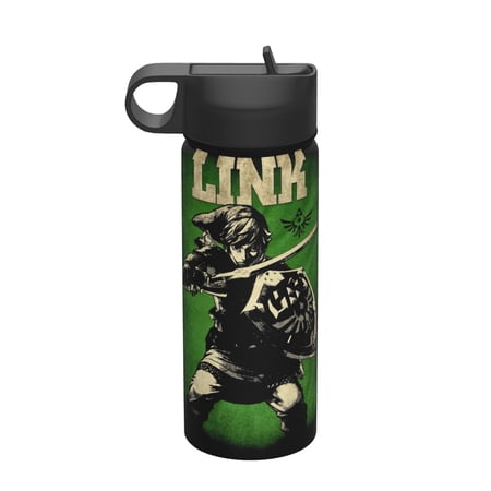 Sports Insulated Stainless Majora S Mask Zelda Steel Wide Mouth Water Bottle With Straw For Running Hiking Cycling Outdoor Office Travel School Mans Womans Insulated Water Bottle