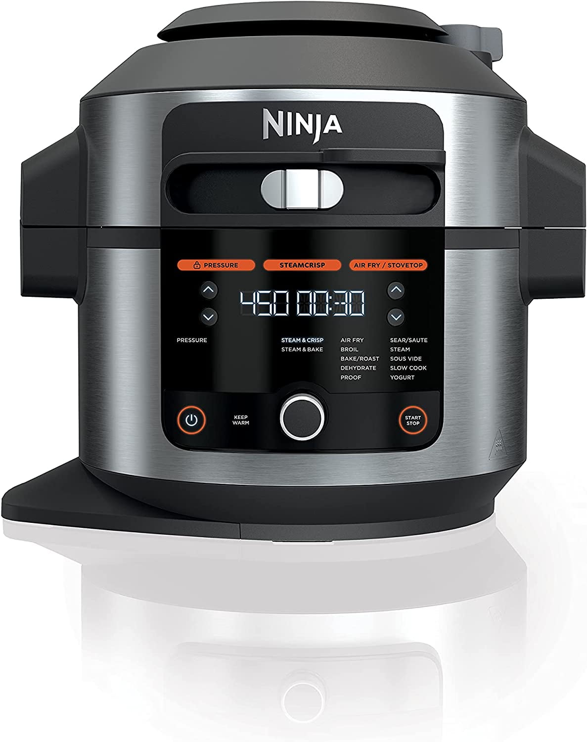 Ninja OL501 Foodi 1460 Watts 6.5 Qt. 14-in-1 Pressure Cooker Steam Fryer with SmartLid, Steam Crisp Technology