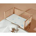 thumbnail image 6 of Pack and Play Mattress Pad，Trifold Portable Crib Pack N Play Mattresses,38 * 26" Inch Jacquard Playpen Mattress for Travel Soft Breathable Play Yard Mattress with Washable Cover (Moon/Star-Trifold), 6 of 8