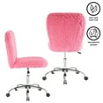 thumbnail image 4 of Urban Shop Faux Fur Armless Swivel Task Office Chair, Multiple Colors, 4 of 8