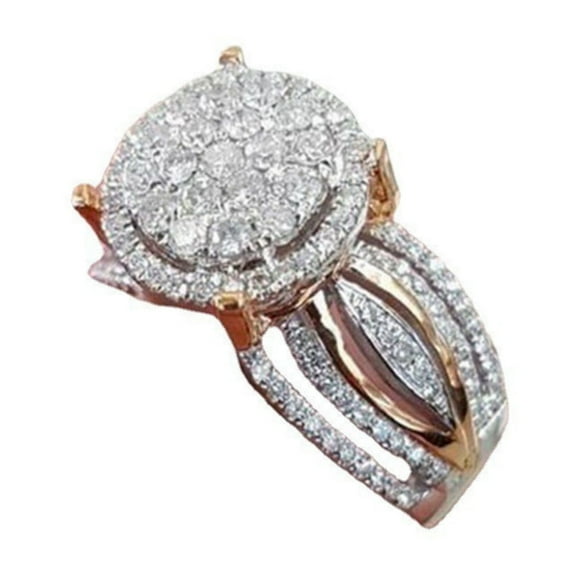 Heart-Shaped Statement Ring for Women - Elegant Electroplated Metal Jewelry - Perfect Gift for Valentine's Day, Anniversary, Birthday, Christmas - Comfortable & Non-Allergic - 1 Piece