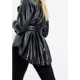 thumbnail image 6 of June & Vie Women's Plus Size High-Low Belted Leather Jacket, 6 of 6