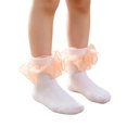thumbnail image 2 of CHCNHAC 3 Pairs Beige Girls Lace Ruffle Socks, Soft Cotton Frilly Ankle Socks for Baby Toddler Infant, Cute Princess Style Daily Wear & Gift, 2 of 6