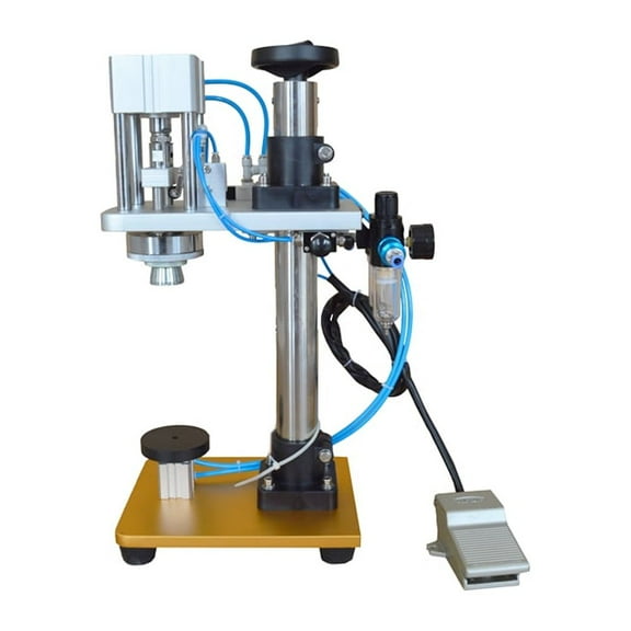 INTSUPERMAI Pneumatic Crimping Machine Perfume Crimper Capper Metal Cap Press Bottle Sealing Machine