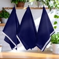 thumbnail image 2 of Fingercraft Kitchen Towels, Set of 6 Cotton Dish Towels Multi-Purpose Kitchen Cloth Soft Highly Absorbent Bar and Tea Towels 20in X 30in Navy, 2 of 6