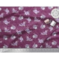 thumbnail image 2 of Soimoi Pink Silk Fabric Circle & Peony Floral Print Sewing Fabric Yard 44 Inch Wide, 2 of 3