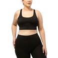 thumbnail image 1 of Nativ Sujetador Deportivo para Mujer, Sports Bra de Gran Comodidad para Yoga, Corto con Escote Redondo y Tirantes Cruzados, Soporte de Bajo Impacto, Negro, Talla Chica Nativ Brassiere, 1 of 7