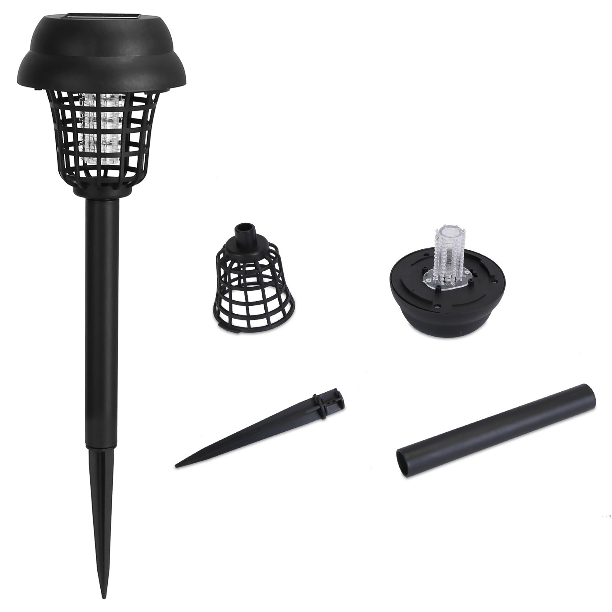 Solar Mosquito Zapper 4-Pack – UV Bug Light with Auto On/Off, Rechargeable & Waterproof for Yard & Patio