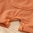 thumbnail image 5 of Kwasome Baby Girls Pants Baby Solid Color Overall Pants Jumpsuit Playsuit Clothes Relax Fit Girl Clothings 3-6 Monthsbrown, 5 of 6