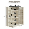 thumbnail image 6 of ACCOHOHO 47" Kitchen Pantry Cabinet, Farmhouse Storage Cabinet with Adjustable Shelves, White, 6 of 8