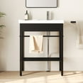 thumbnail image 4 of Deervalley 28"W x 34.5"H Freestanding Laundry Sink with Integrated Washboard and Black Metal Frame DV-1CS0388B, 4 of 20