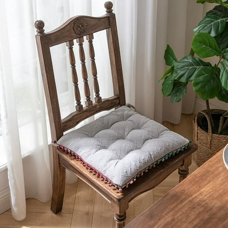 

Nvzi Chair Cushion Memory Foam Pads Tufted Slip Non Skid Rubber Back Seat Cover 1 Pack Fashion Ash