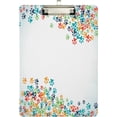 thumbnail image 2 of GZHJMY Rainbow Animal Paw Print on Black Acrylic Clipboard Letter Size 9" x 12.5" Decorative Clipboard with Low Profile Silver Metal Clip for Office School Student Women Whiteboard Clipboards, 2 of 7
