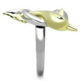 thumbnail image 4 of Stainless Steel Dolphin Two Toned Ring Anillo Para Mujer, 4 of 5