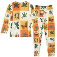 thumbnail image 2 of FORMRS Long Sleeve Top and Pants Pajama Set for Niños 2-Piece Sleepwear, Sizes 18M-8Y, Cartoon Plants, 2 of 6
