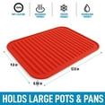 thumbnail image 2 of Generic 2-Pack Wave Silicone Heat Resistant Table Mats, Non-Slip Waterproof Kitchen Pads for Dishes, Tea Sets, and Countertops, Red, 2 of 6